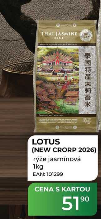 LOTUS (NEW CRORP 2026) rýže jasmínová 1kg 