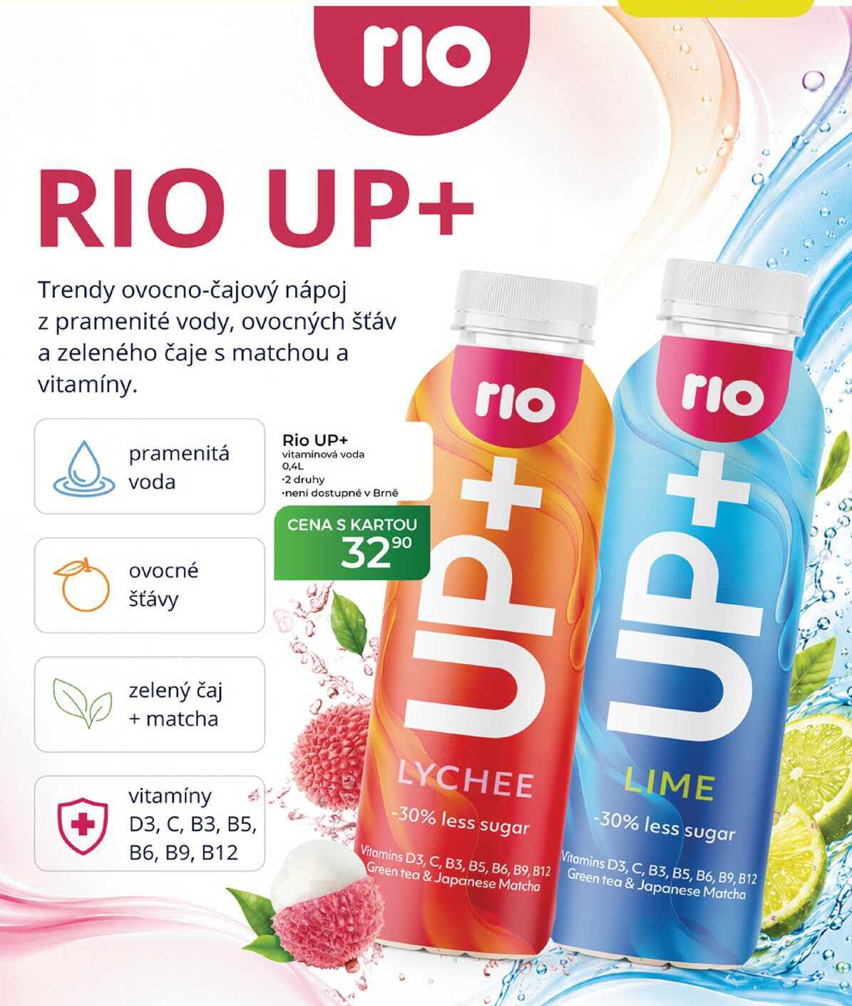Rio UP+ vitaminová voda 0,4L