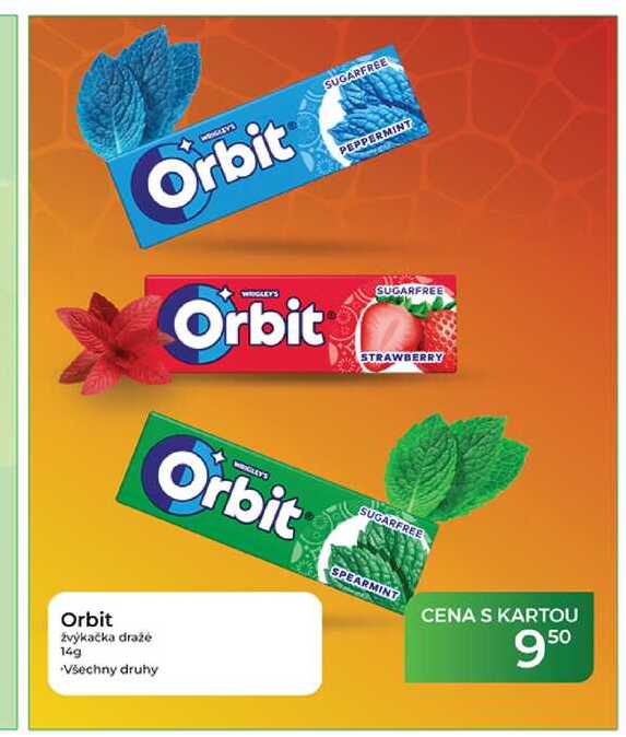 Orbit žvýkačka draže 14g