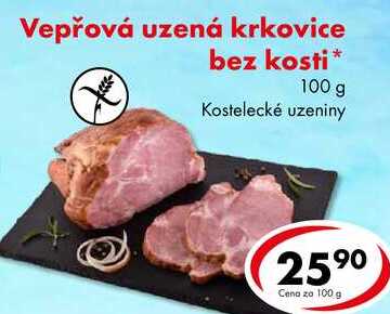Vepřová uzená krkovice bez kosti, 100 g