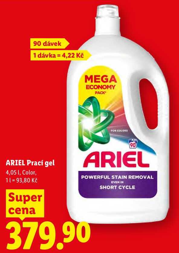 ARIEL Prací gel, 4,05 l