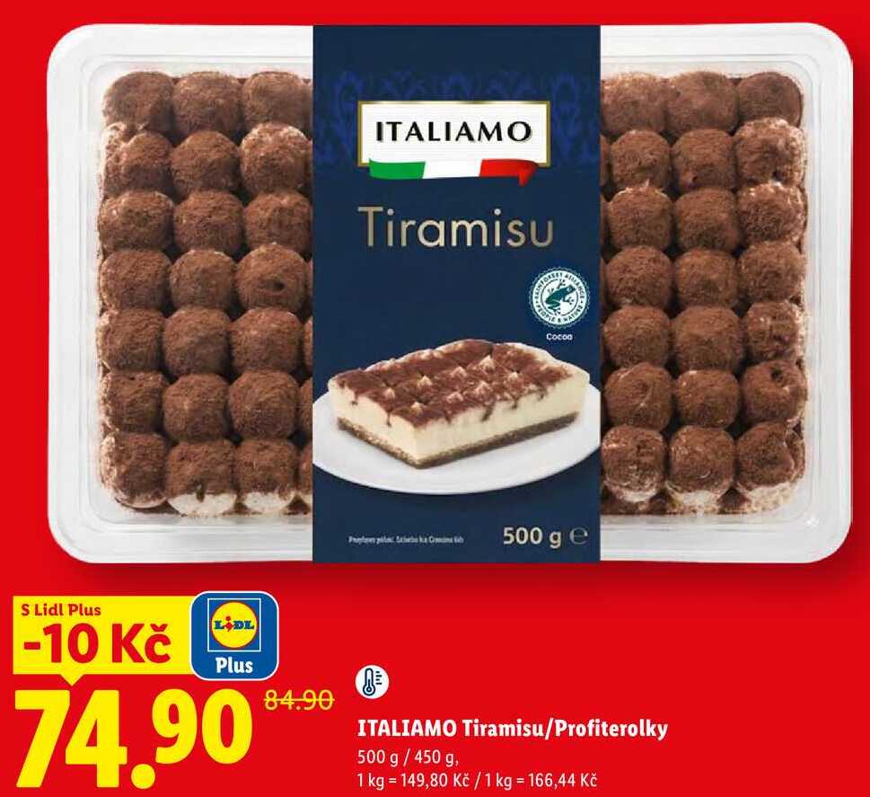 ITALIAMO Tiramisu/Profiterolky 500 g / 450 g