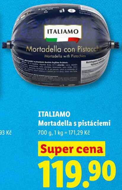 ITALIAMO Mortadella s pistáciemi, 700 g