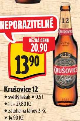 Krušovice 12, 0,5 l