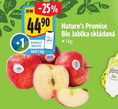Nature's Promise Bio Jablka skládaná, 1 kg