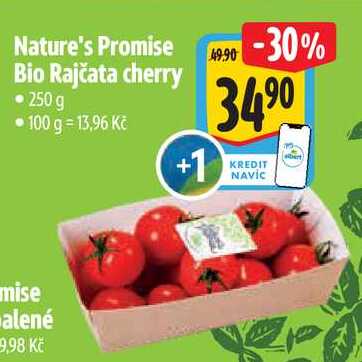 Nature's Promise Bio Rajčata cherry, 250 g