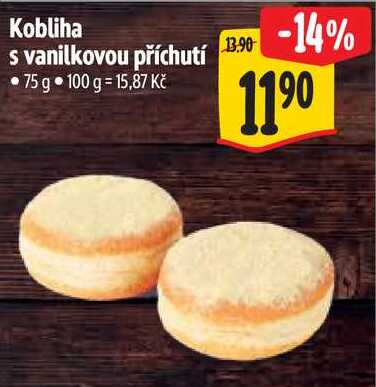 Kobliha s vanilkovou příchutí, 75 g