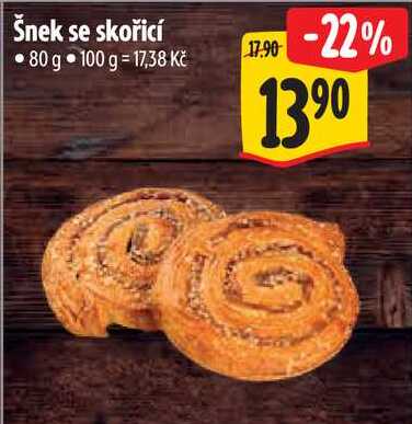 Šnek se skořicí, 80 g