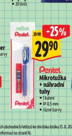   Mikrotužka + náhradní tuhy   
