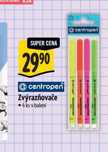 centropen Zvýrazňovače 4 ks