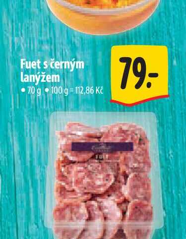 Fuet s černým lanýžem 70 g