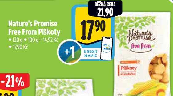 Nature's Promise Free From Piškoty 120 g