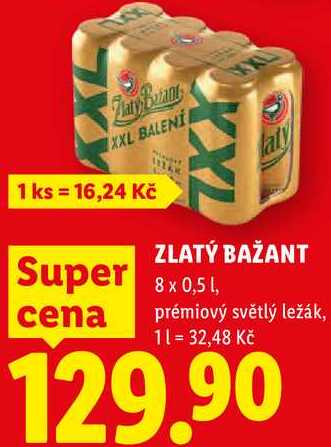 ZLATÝ BAŽANT, 8 x 0,5 l