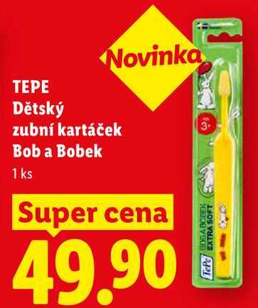 TEPE Dětský zubní kartáček Bob a Bobek, 1ks