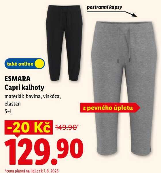 ESMARA Capri kalhoty