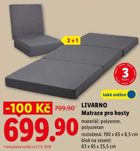 LIVARNO Matrace pro hosty
