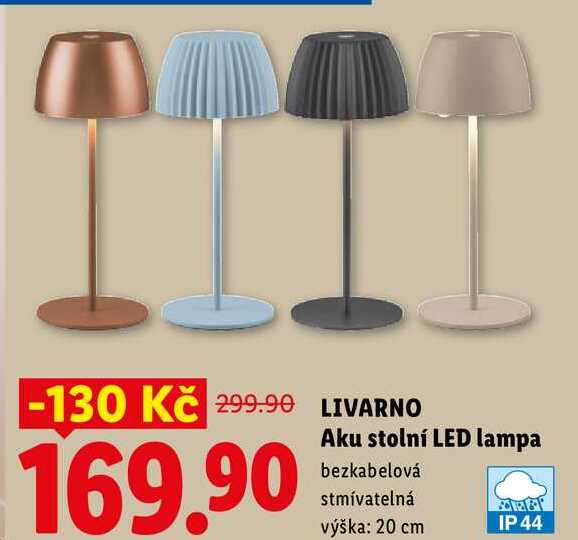 LIVARNO Aku stolní LED lampa