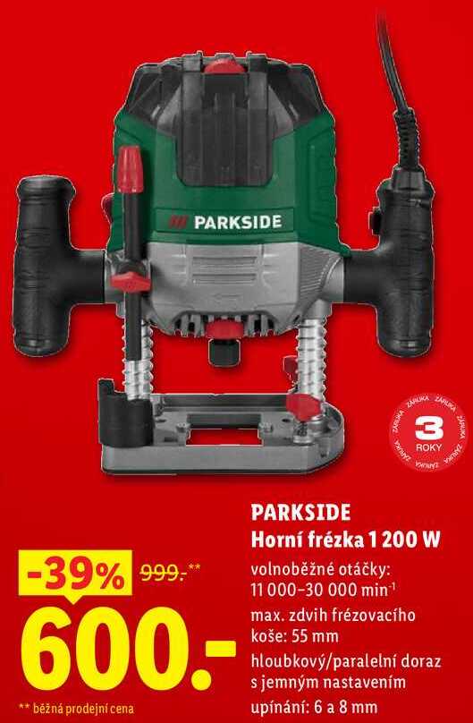 PARKSIDE Horní frézka 1200 W