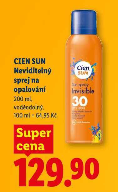 CIEN SUN Neviditelný sprej na opalování, 200 ml