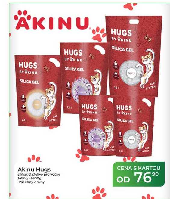 Akinu Hugs silikagel stelivo pro kočky 14909-6500g
