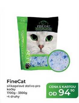 FineCat silikagelové stelivo pro kočky 1700g-3300g