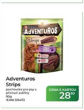 Adventuros Strips pochoutka pro psy s příchutí zvěřiny 90g