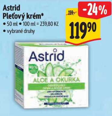 Astrid Pleťový krém, 50 ml