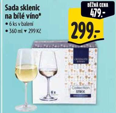 Sada sklenic na bílé víno, 6 ks