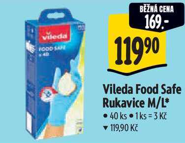 Vileda Food Safe Rukavice M/L, 40 ks
