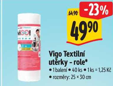 Vigo Textilní utěrky - role, 40 ks