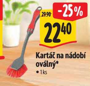 Kartáč na nádobí oválný, 1 ks