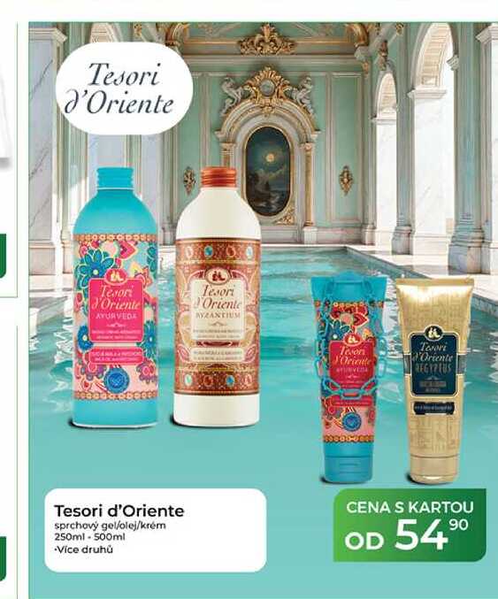 Tesori d'Oriente sprchový gel/olej/krém 250ml - 500ml