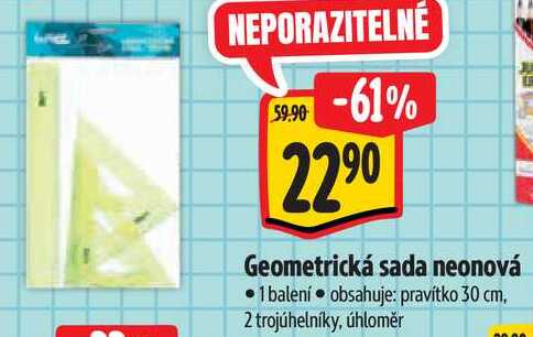 Geometrická sada neonová