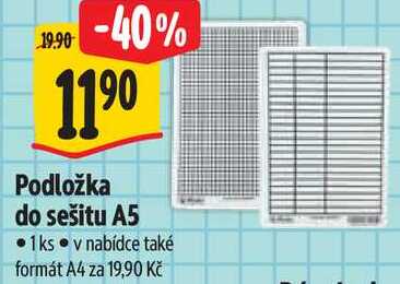 Podložka do sešitu A5