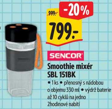 Smoothie mixér SBL 151BK