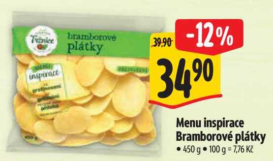 Menu inspirace Bramborové plátky, 450 g