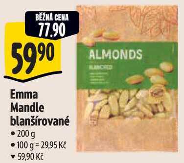 Emma Mandle blanšírované, 200 g