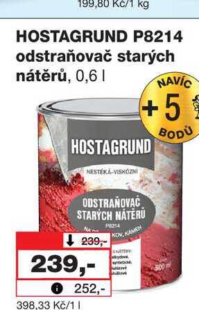 HOSTAGRUND P8214 odstraňovač starých nátěrů, 0,6l
