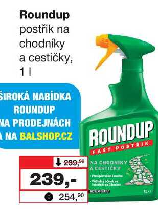 Roundup postřik na chodníky a cestičky, 1l