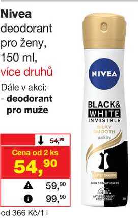 Nivea deodorant pro ženy, 150 ml