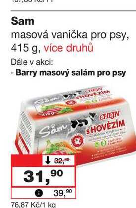 Sam masová vanička pro psy, 415 g