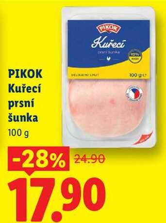 PIKOK Kuřecí prsní šunka, 100 g 