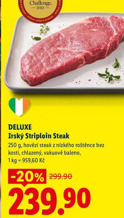 DELUXE Irský Striploin Steak, 250 g