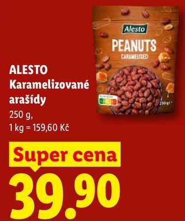 ALESTO Karamelizované arašídy, 250 g