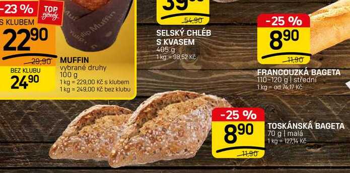 TOSKÁNSKÁ BAGETA 70 g | malá  