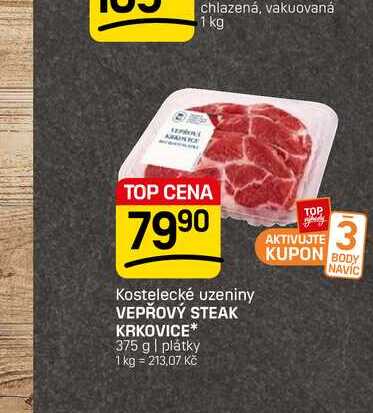 VEPŘOVÝ STEAK KRKOVICE* 375 g | plátky