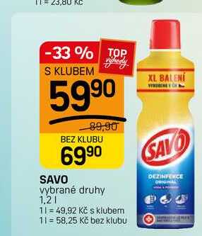 SAVO vybrané druhy 1.2l
