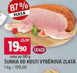 ŠUNKA OD KOSTI VÝBĚROVÁ ZLATÁ 100g
