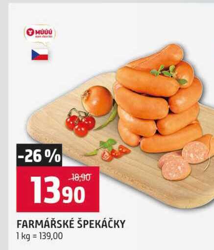 FARMÁŘSKÉ ŠPEKÁČKY 1 kg