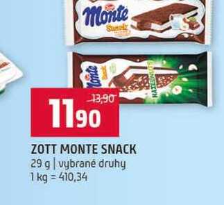 ZOTT MONTE SNACK 29 g vybrané druhy